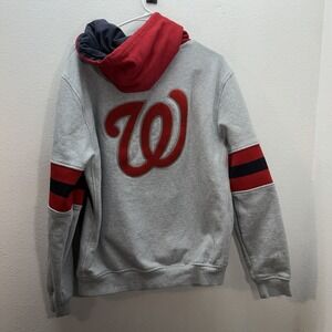 New Era Washington Nationals Hoodie Embroidered Logo Sz M MLB Baseball Fan